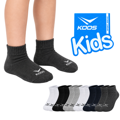 Tin largo liso media felpa infantil Koos paquete de 6