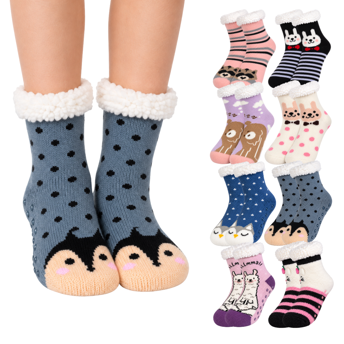 Calcetínes infantiles diseño animalitos unisex BBS