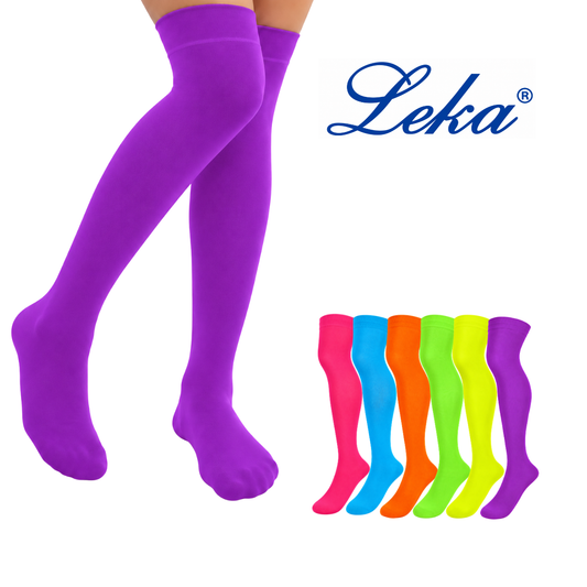Calceta medieta fosforescente neon Leka