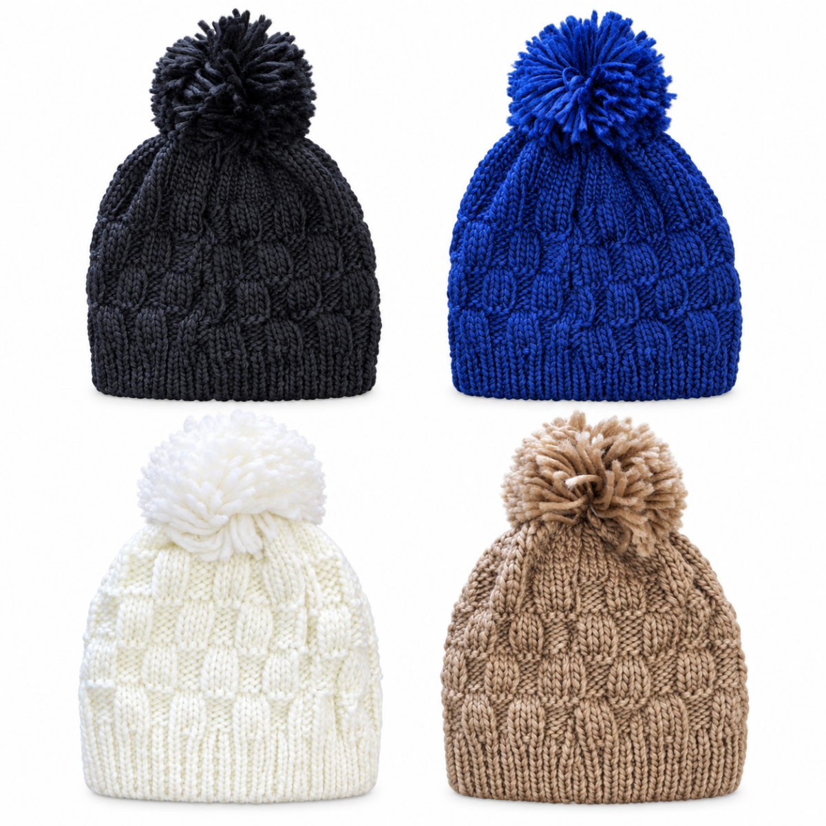 Gorro tejido trenzado surtido infantil Valiz paquete de 6