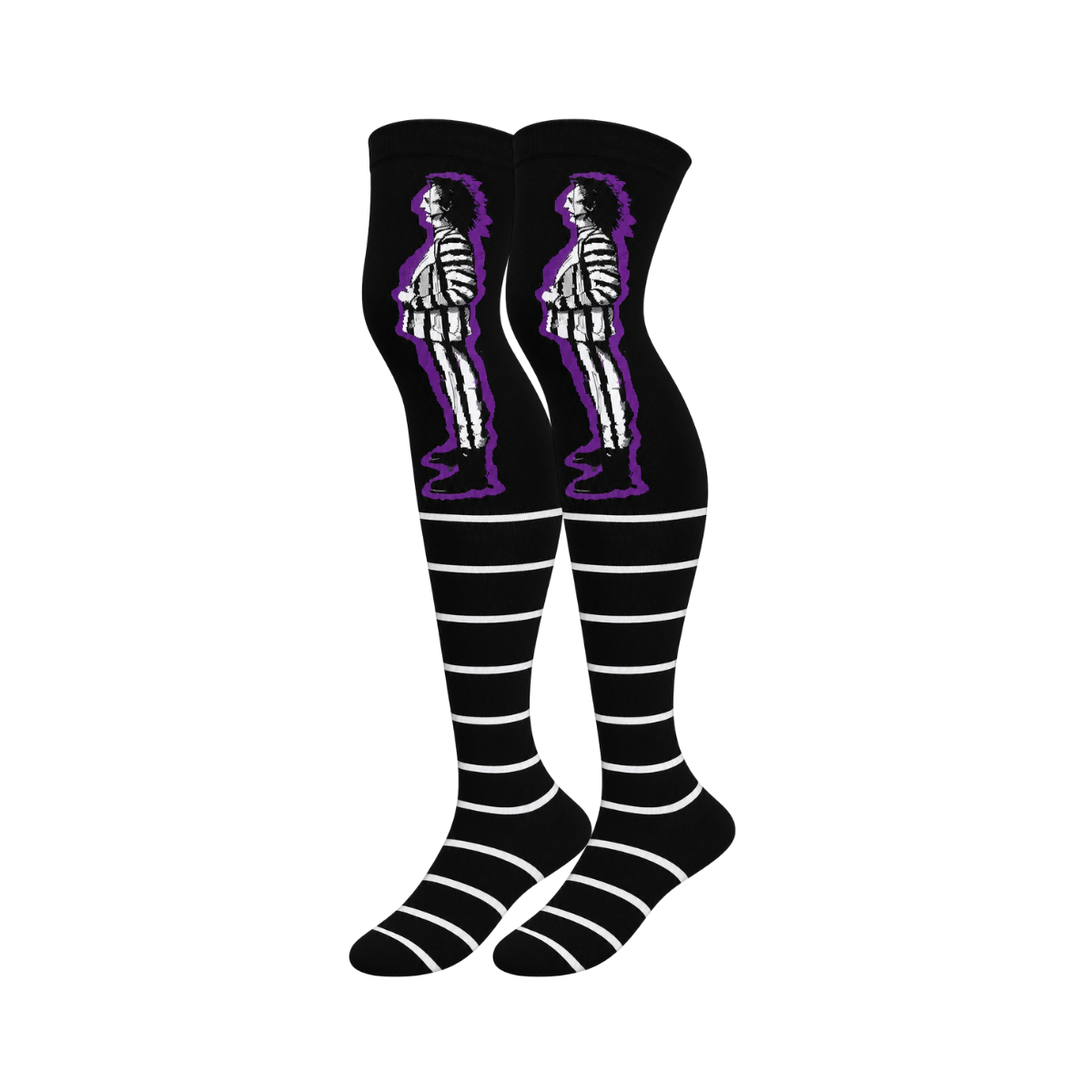 Calceta medieta halloween beetlejuice unitalla Leka