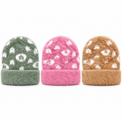 Gorro afelpado diseño moteado surtido dama Valiz paquete de 6