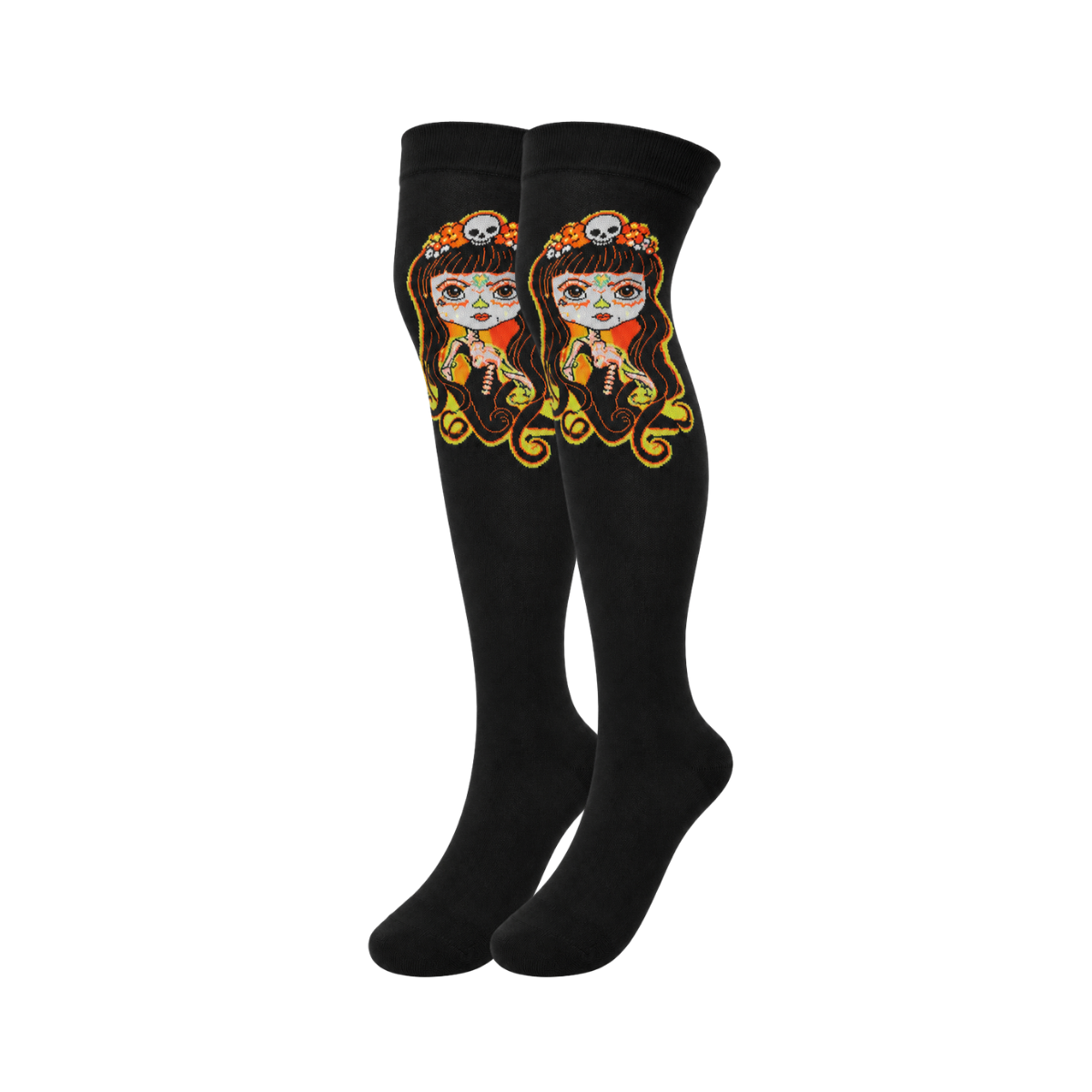 Calceta medieta catrina naranja unitalla Leka