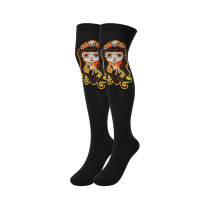 Calceta medieta catrina naranja unitalla Leka