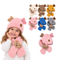 Set 2 en 1 gorro bufanda ositos infantil Valiz