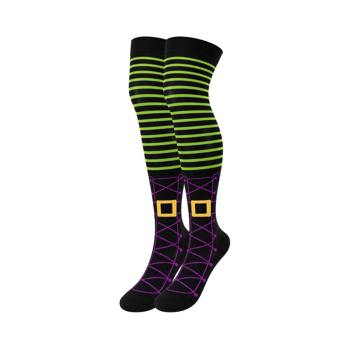 Calceta medieta halloween botas bruja unitalla Camila