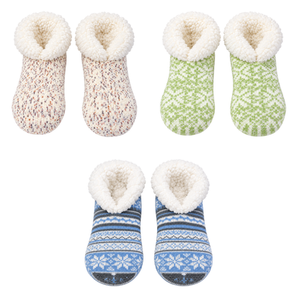 Pantufla tipo botín afelpada diseño nórdico unisex BBS