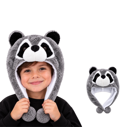 Gorro de animalito afelpado surtido infantil Valiz paquete de 6