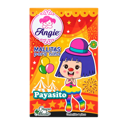 Mallas rayadas payaso surtidas varias tallas Angie paquete de 6