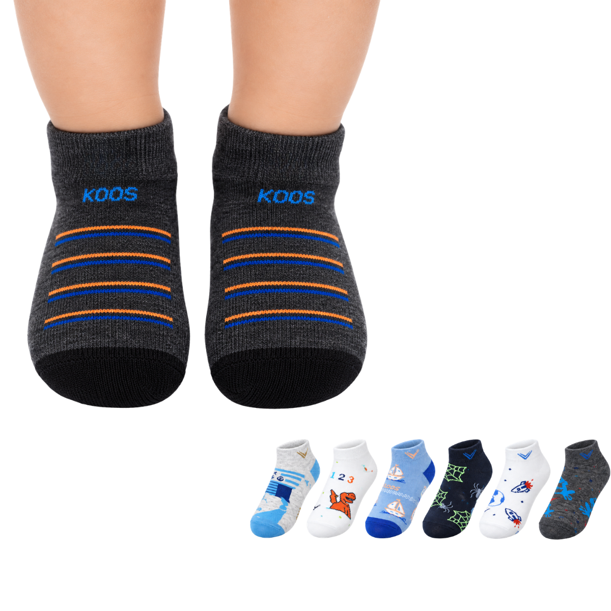 Tin estampado surtido niño Koos paquete de 6
