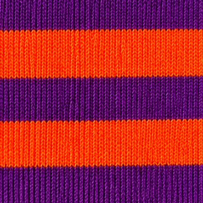 Calceta medieta halloween rayas morado naranja unitalla Camila