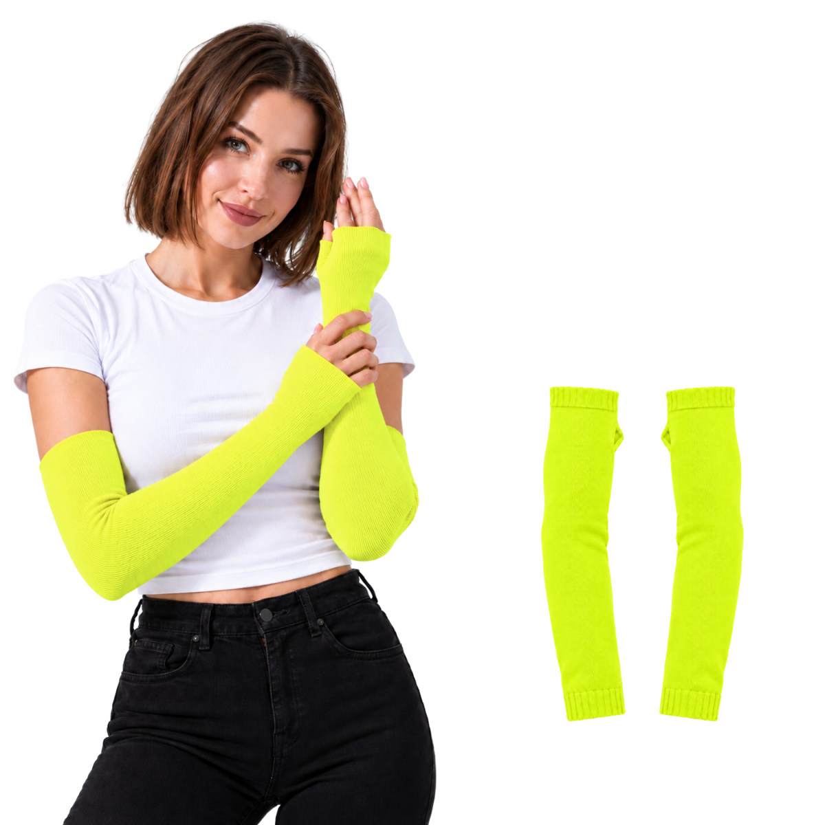Manga fosforescente neon Leka
