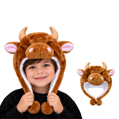 Gorro de animalito afelpado surtido infantil Valiz paquete de 6