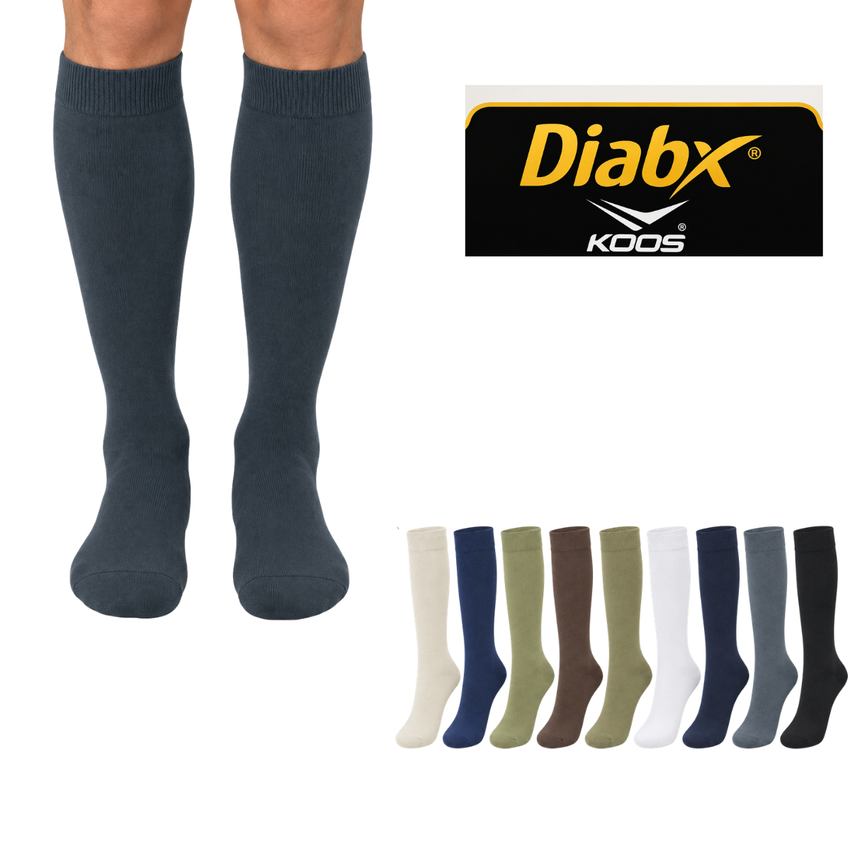 Calcetines para diabético liso surtido unitalla caballero Koos paquete de 6