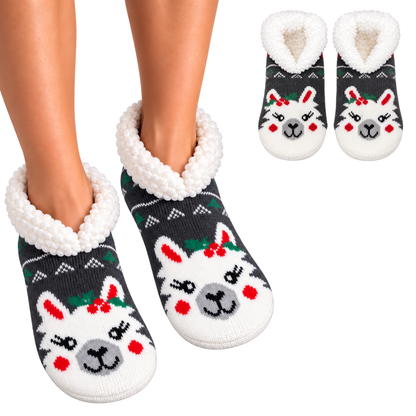 Pantufla tipo botín afelpada diseño animalitos unisex BBS
