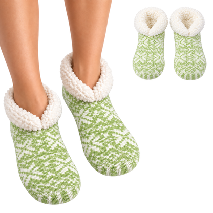 Pantufla tipo botín afelpada diseño nórdico unisex BBS