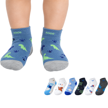 Tin estampado surtido niño Koos paquete de 6