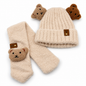 Set 2 en 1 gorro bufanda ositos infantil Valiz