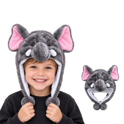 Gorro de animalito afelpado surtido infantil Valiz paquete de 6
