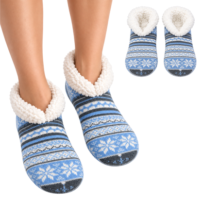 Pantufla tipo botín afelpada diseño nórdico unisex BBS