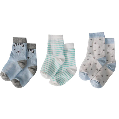 Calcetín fantasía para bebe niño #8005 paquete de 3