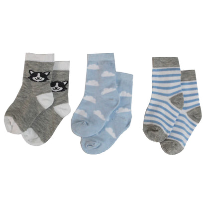 Calcetín fantasía para bebe niño #8005 paquete de 3