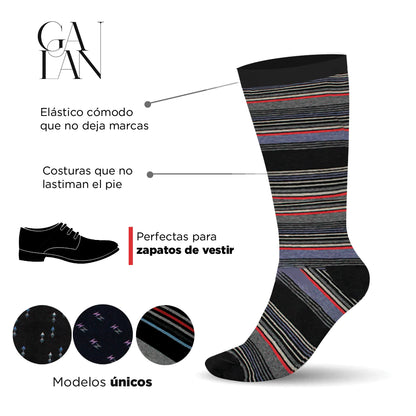 Calcetines caballero fantasía galán #8014 paquete de 6