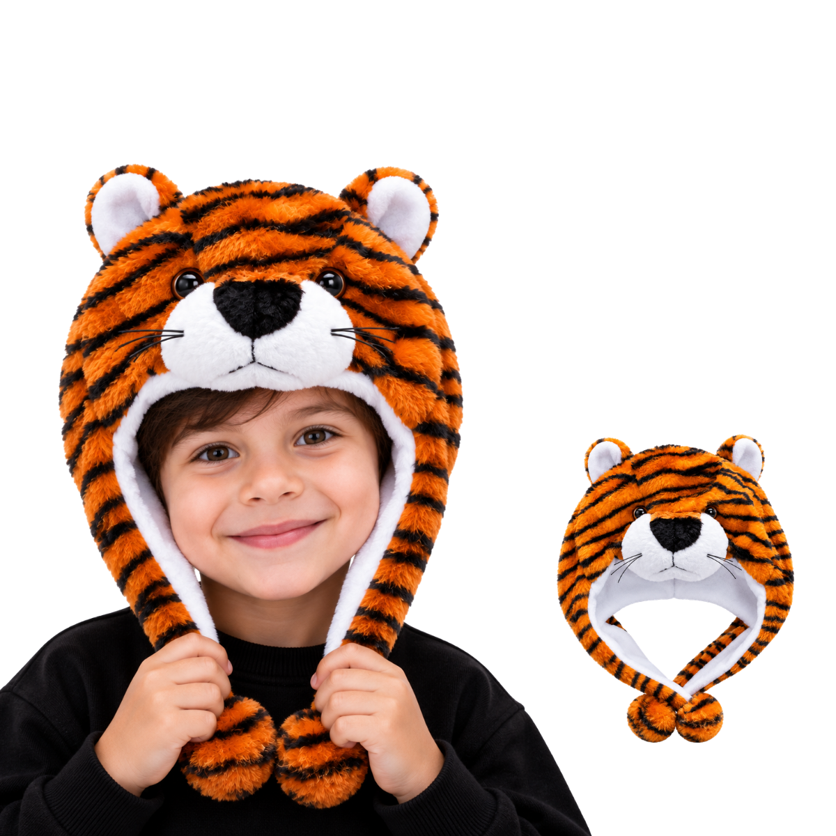 Gorro de animalito afelpado surtido infantil Valiz paquete de 6