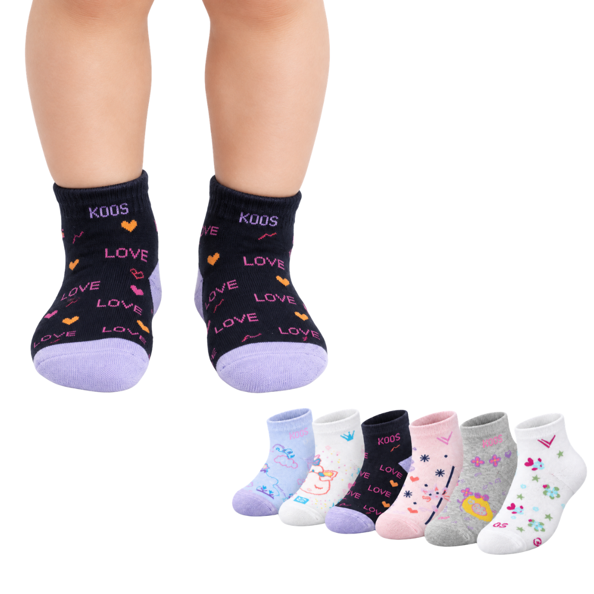 Tin estampado niña Koos paquete de 6
