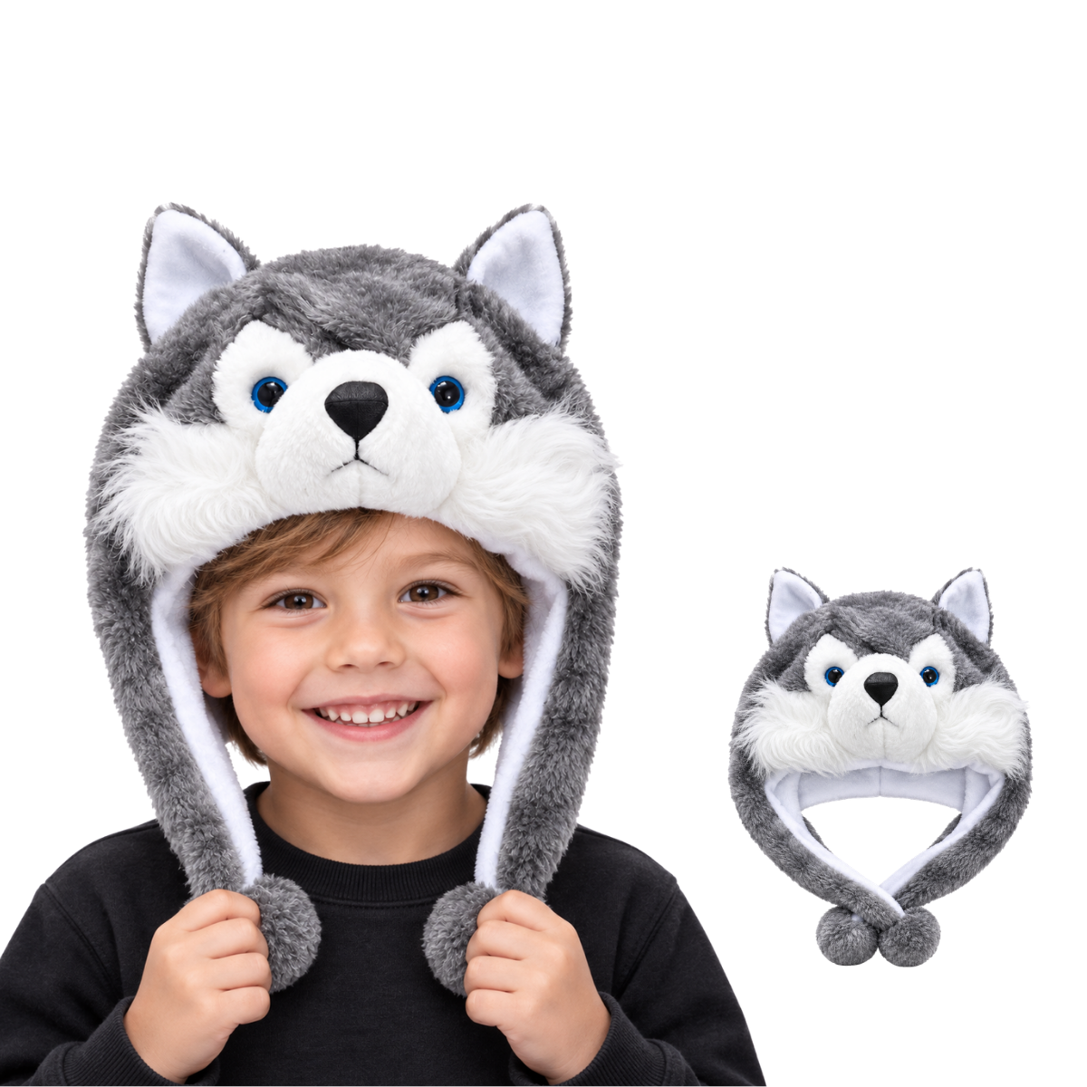 Gorro de animalito afelpado surtido infantil Valiz paquete de 6
