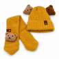Set 2 en 1 gorro bufanda ositos infantil Valiz