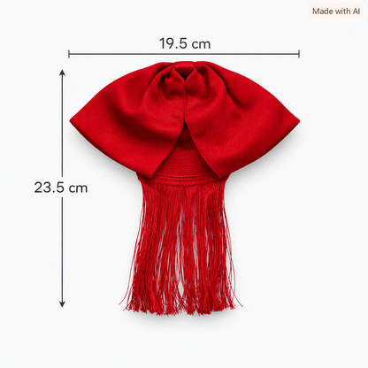 Moño corbatín charro rojo unitalla