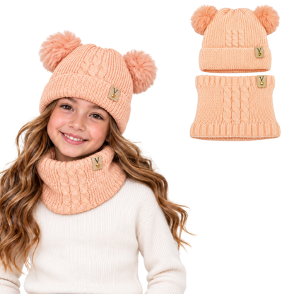 Set 2 en 1 gorro cuellera afelpada surtido infantil Valiz paquete de 6