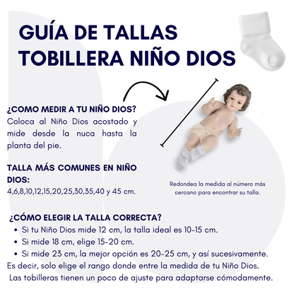 Tobillera blanca para Niño Dios paquete de 12