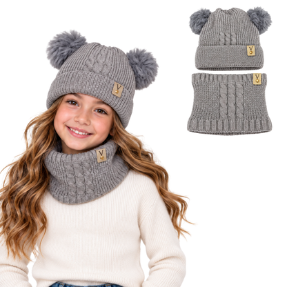 Set 2 en 1 gorro cuellera afelpada surtido infantil Valiz paquete de 6