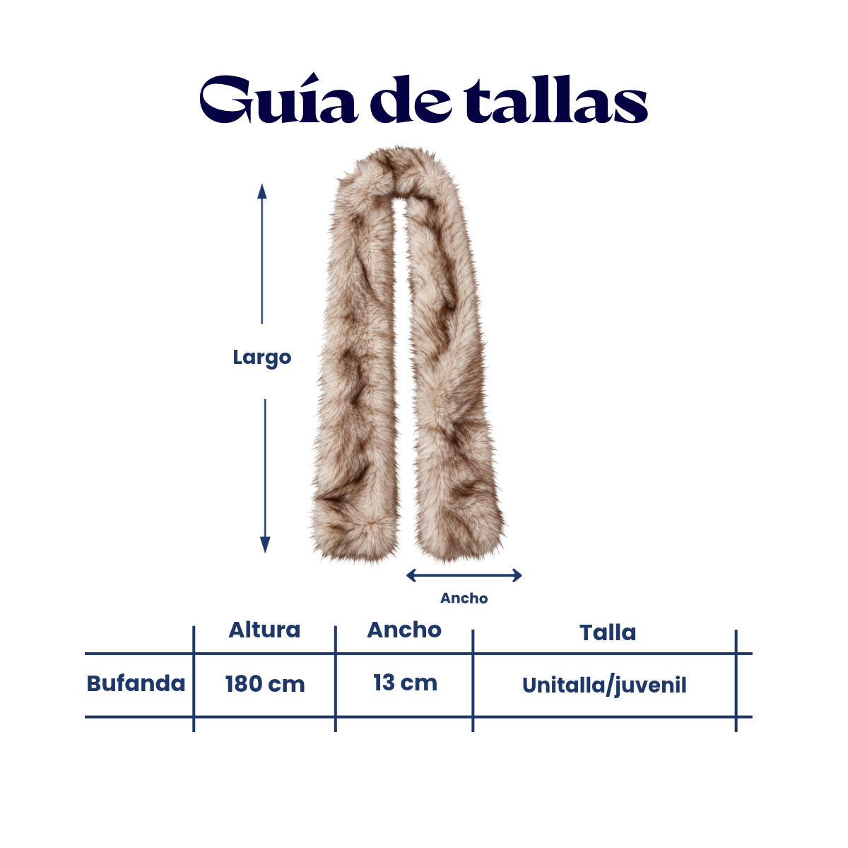Bufanda de peluche tipo piel dama Valiz