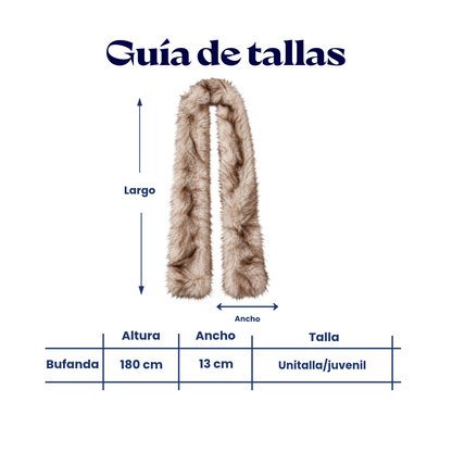 Bufanda de peluche tipo piel dama Valiz
