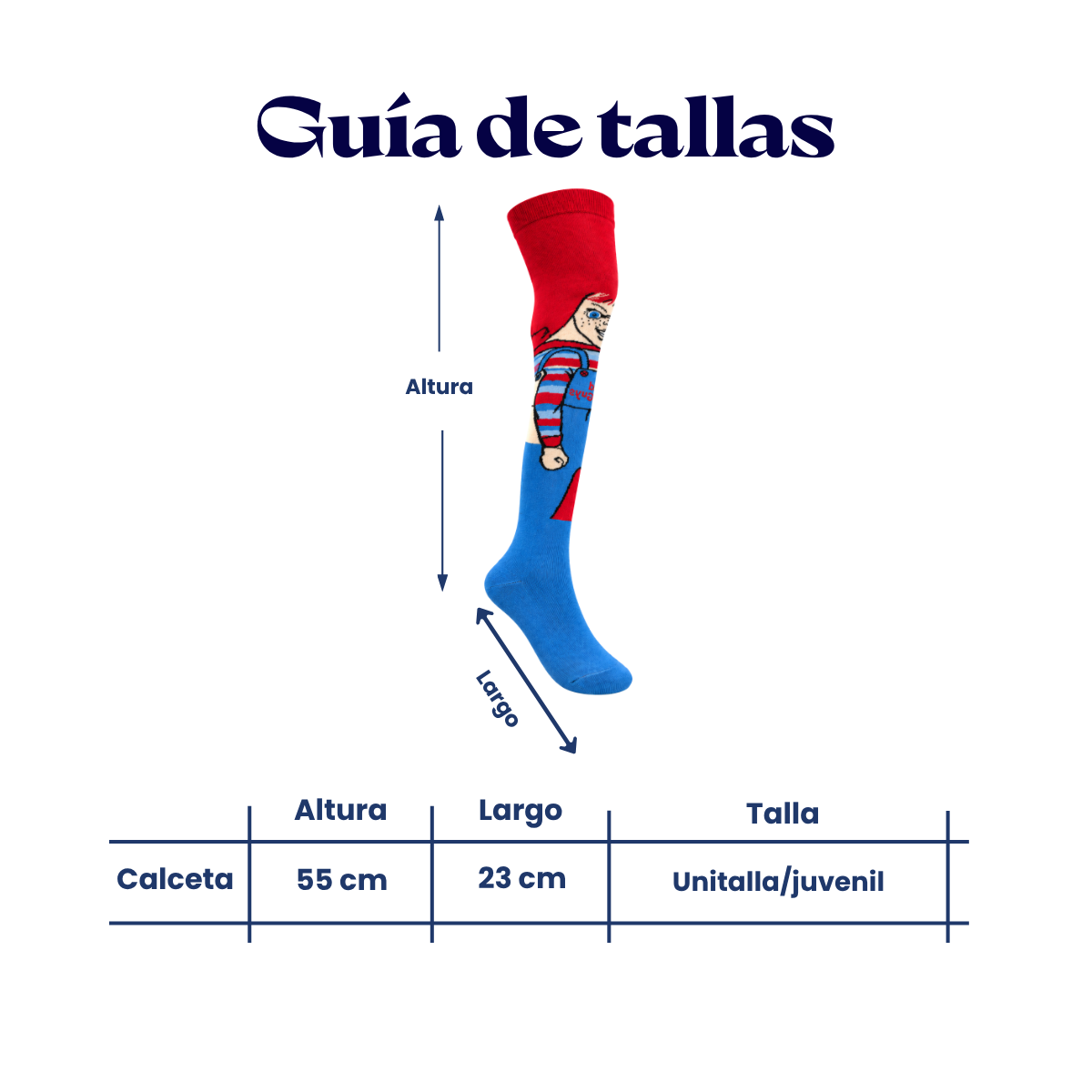 Calceta medieta Chucky unitalla Oslo