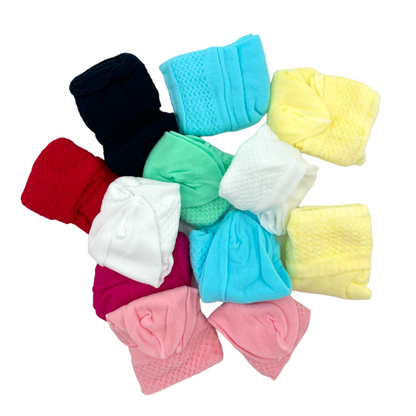 Tobillera surtida nylon recién nacido paquete de 12