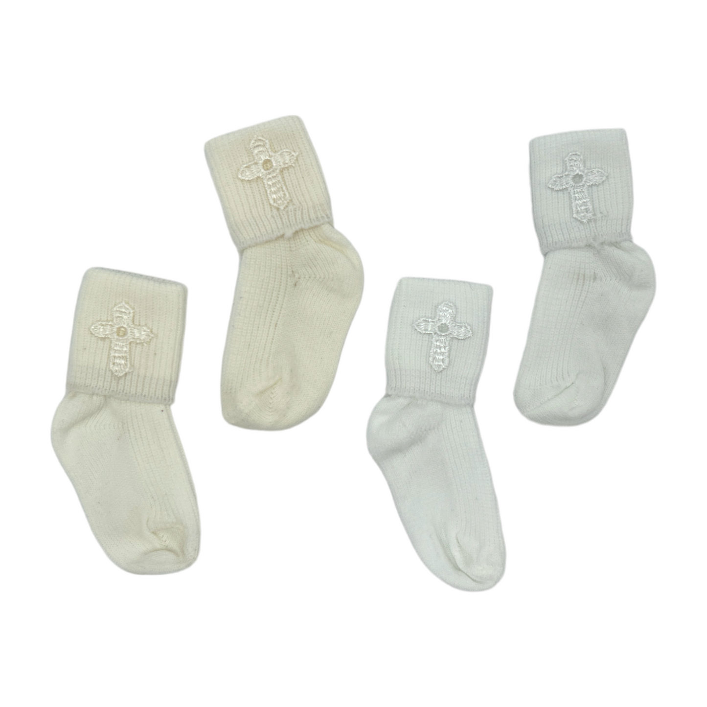Tobillera cruz hueso/blanco paquete de 12