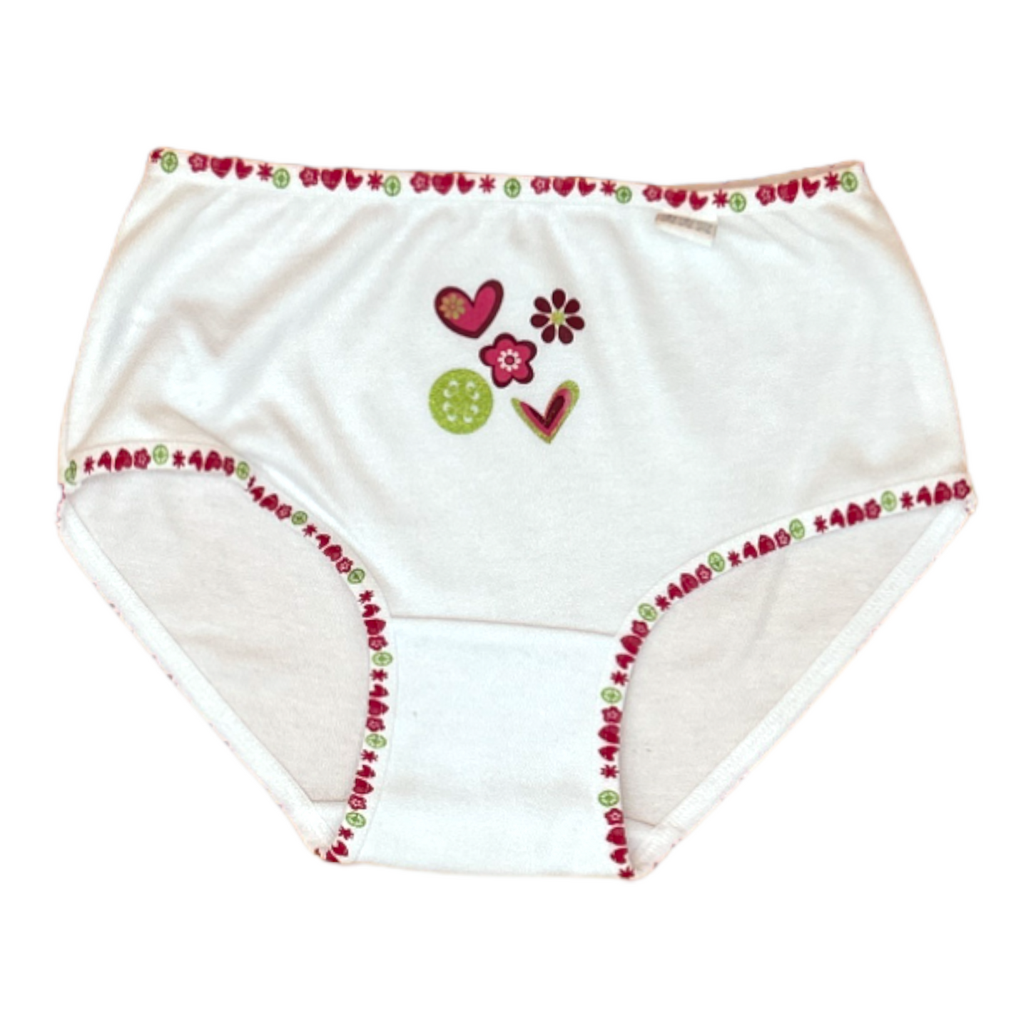 Pantaletas completas con diseño en bordes niña #1150 paquete de 6