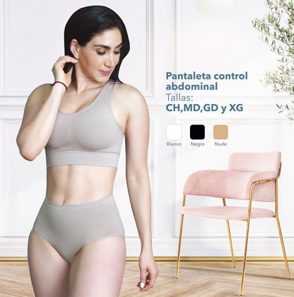 Pantaleta de control abdominal de microfibra 1101 dama