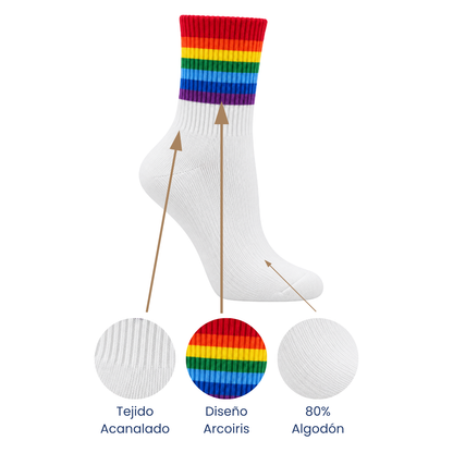 Calcetas Pride Rainbow Arcoiris LGBT unitalla Koos