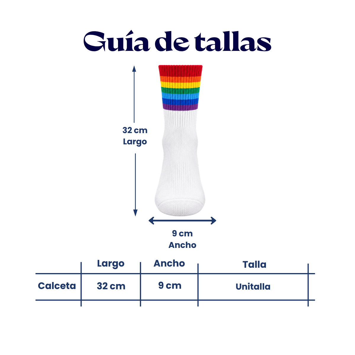 Calcetas Pride Rainbow Arcoiris LGBT unitalla Koos