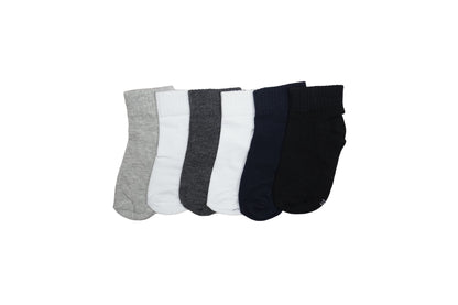 Tin largo liso infantil unisex 3 felpas Koos paquete de 6