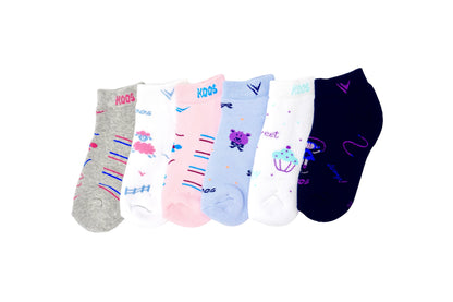 Tin estampado media felpa infantil Koos paquete de 6