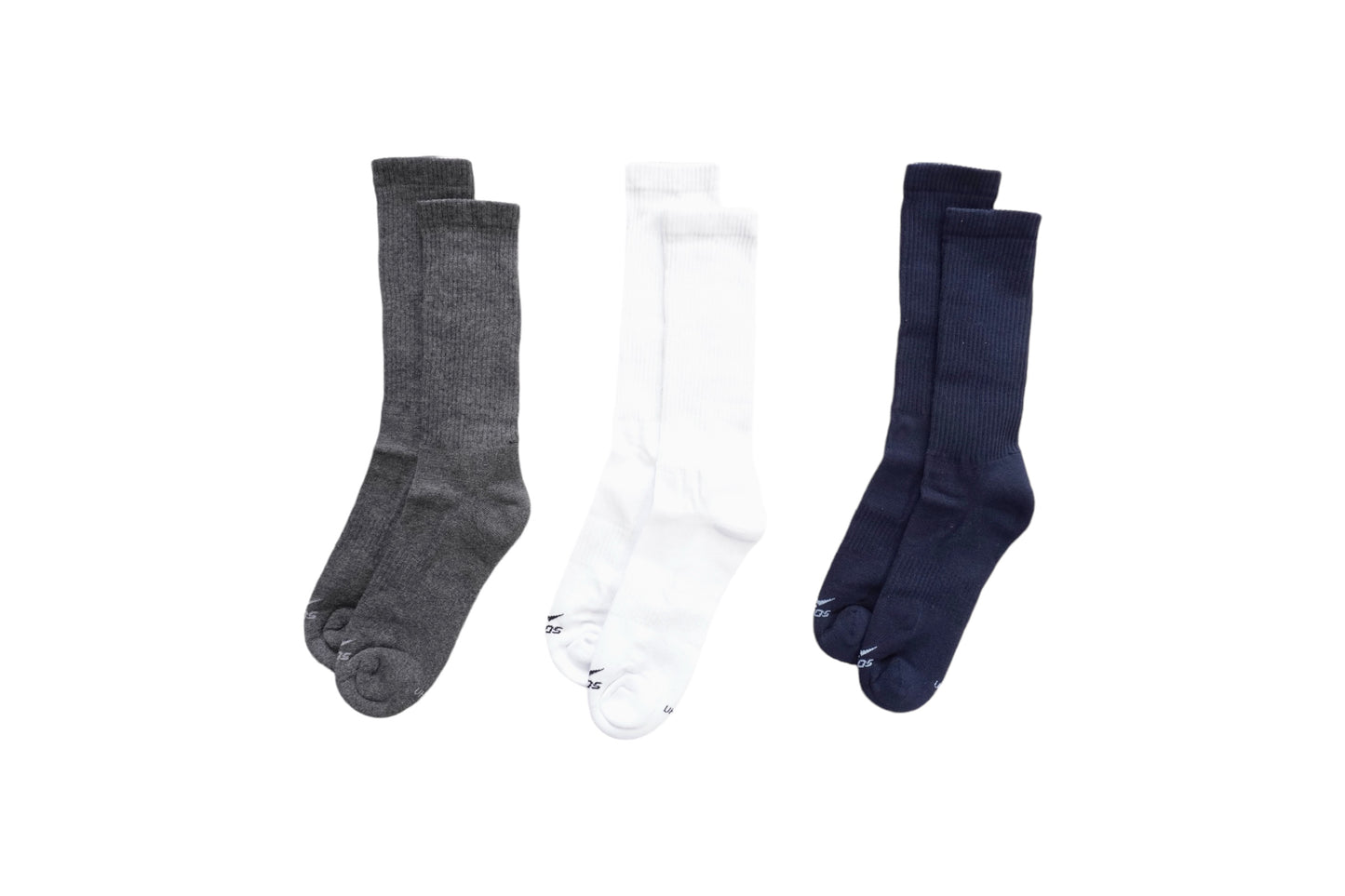Calceta deportiva larga lisa unitalla unisex Koos paquete de 6