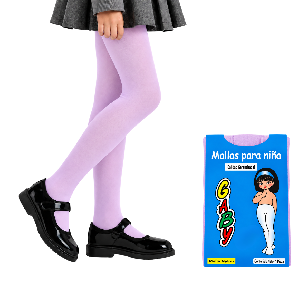 Malla lisa de nylon varios colores para niña Gaby