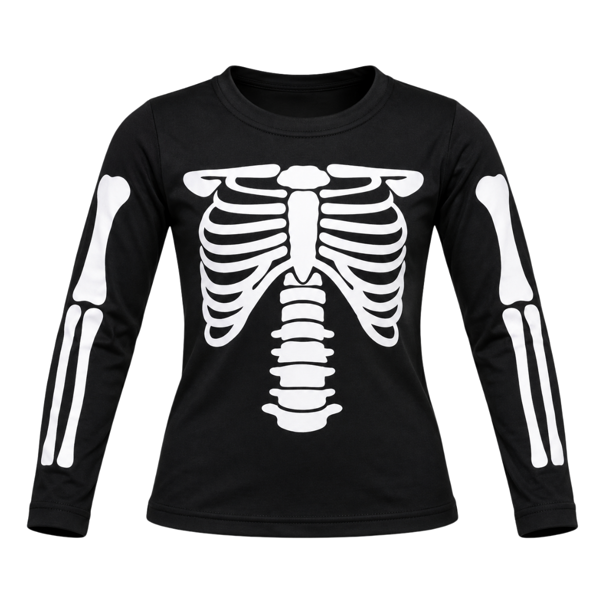 Playera manga larga huesos halloween unisex Ross