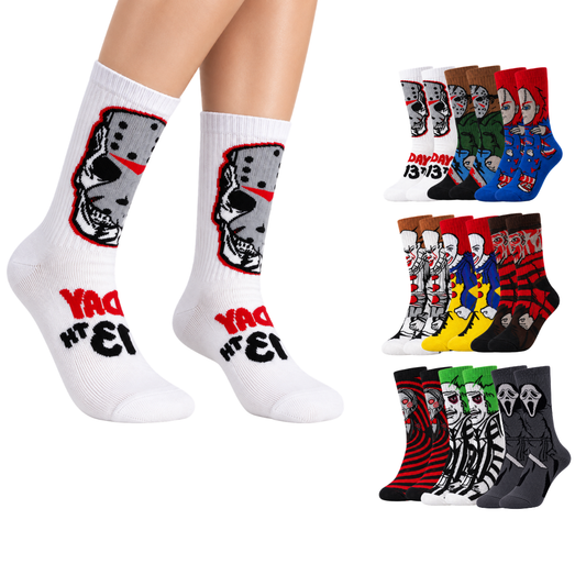Calcetines con estampado de halloween surtido unisex Oslo paquete de 6